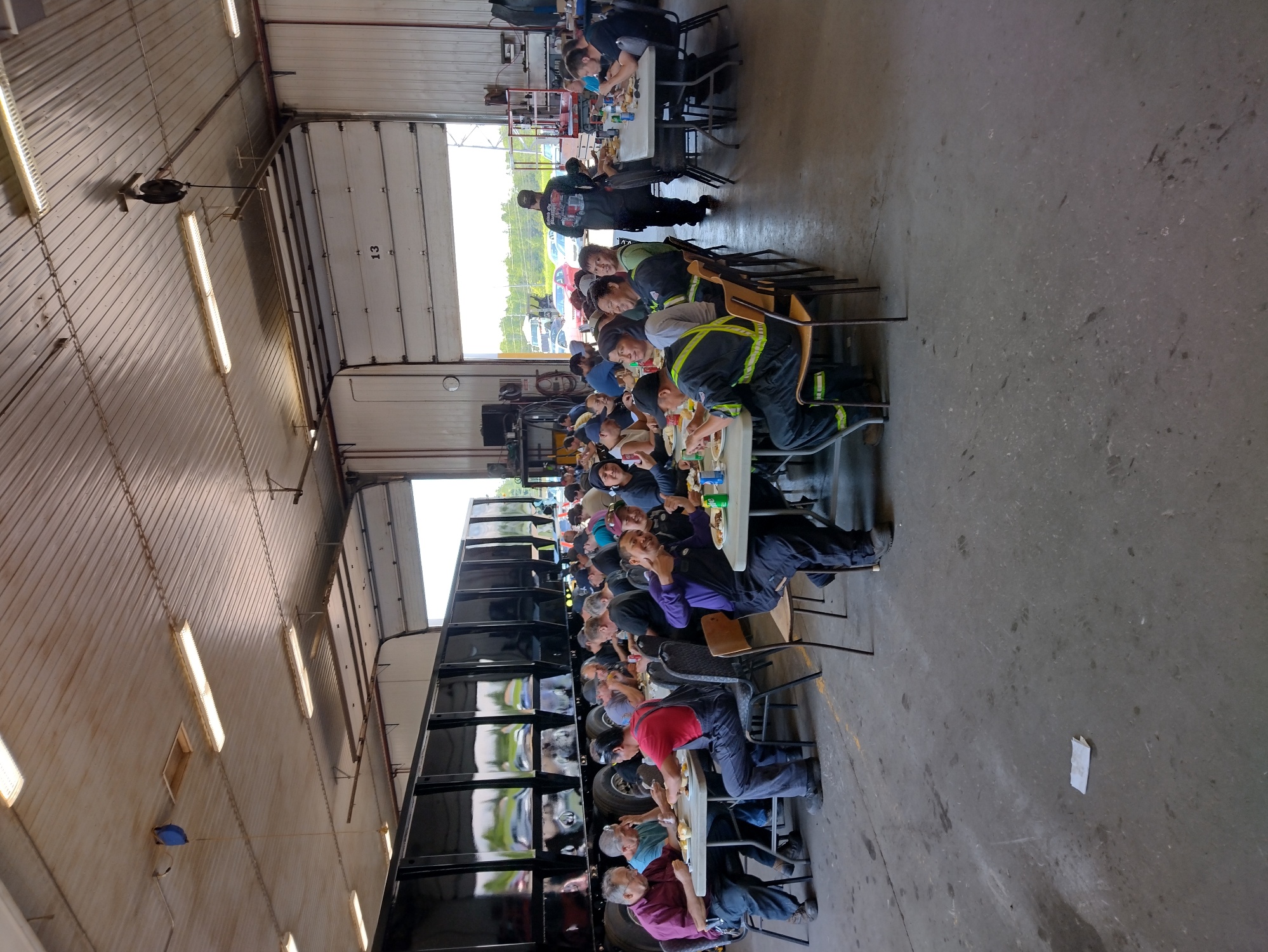 Trout River Crew Eating Together Image of the Trout River Crew Eating Together