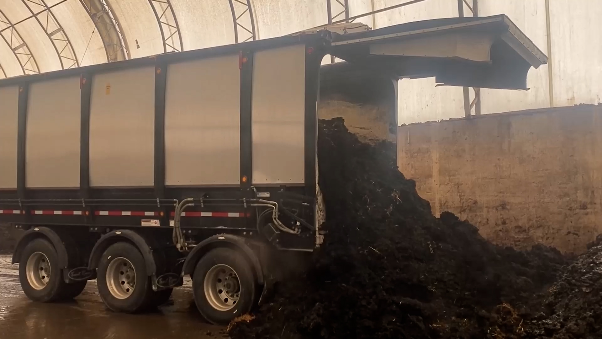 Trout River Hycube for Biosolids Unloading