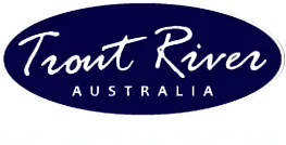 Logo bleu et blanc de Trout River Australia